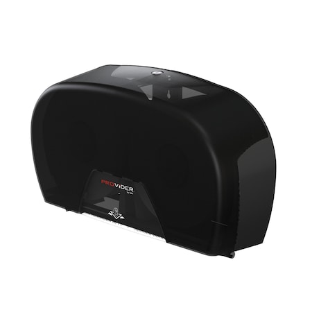 Provider Jumbo 9" Roll Tissue Dispenser, Double, Translucent Black PRO-JD1000